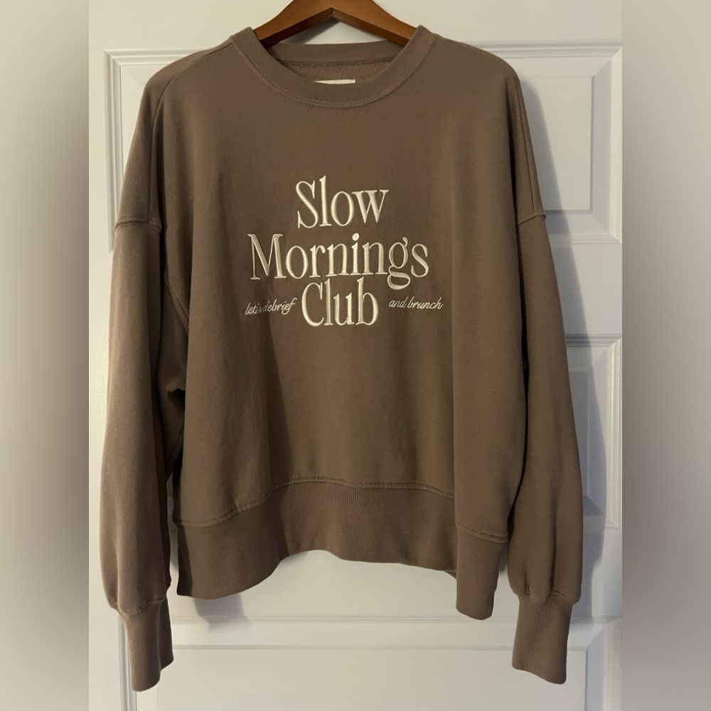 Abercrombie & Fitch Brown Crew Neck Sweater